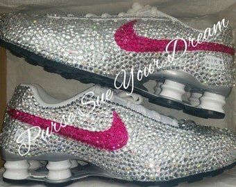 Custom Made Nike Shox Designed Shoes Swarovski Crystal