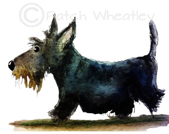 Scottie Dog Art Print Scottish Terrier #93