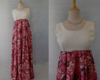 Pink Floral Evening Gown -1960s