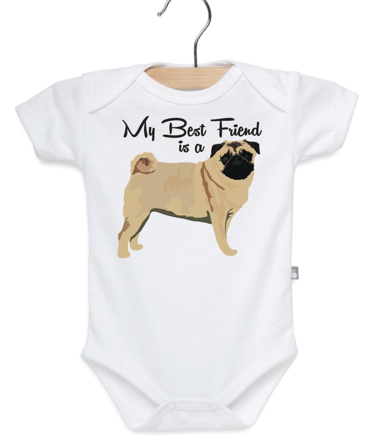 Pug Shirt Pug Bodysuit Dog Shirt Dog Bodysuit Best Friend