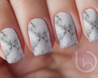 Marble Waterslide Nail decal, Nail Design, Nails, Press On Nail Decal, Nail Design, Nail Art
