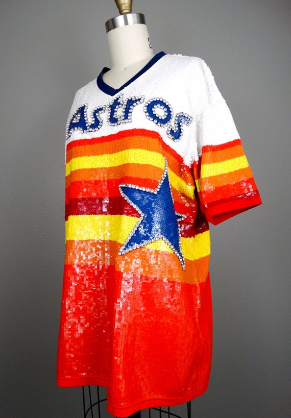 HOUSTON Astros All Sequin Jersey // Astros Star Craig Biggio