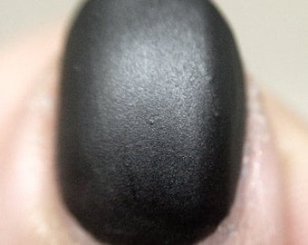 I Am the Bat Nail Polish - matte leather finish black