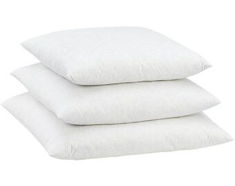 pillow inserts // cushion pads // duck feather pads // feather inserts // poly fill pads // poly fill inserts