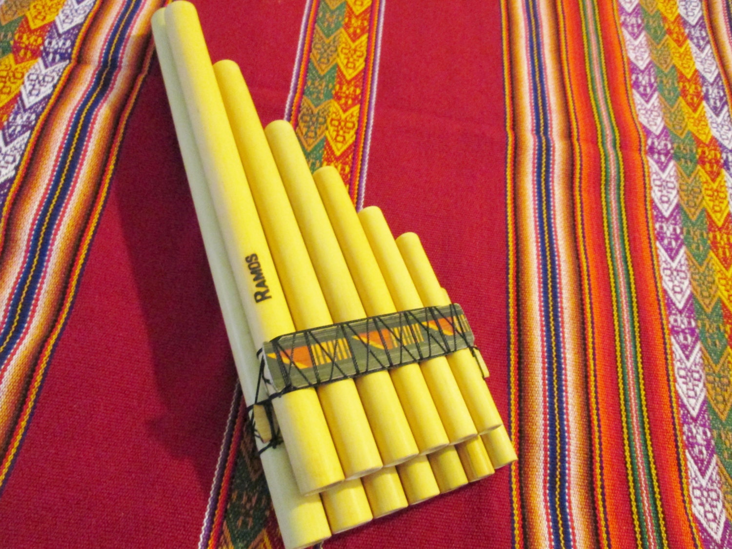 Pan Flute Zampona Malta 13 Pipes From Peru Item in USA