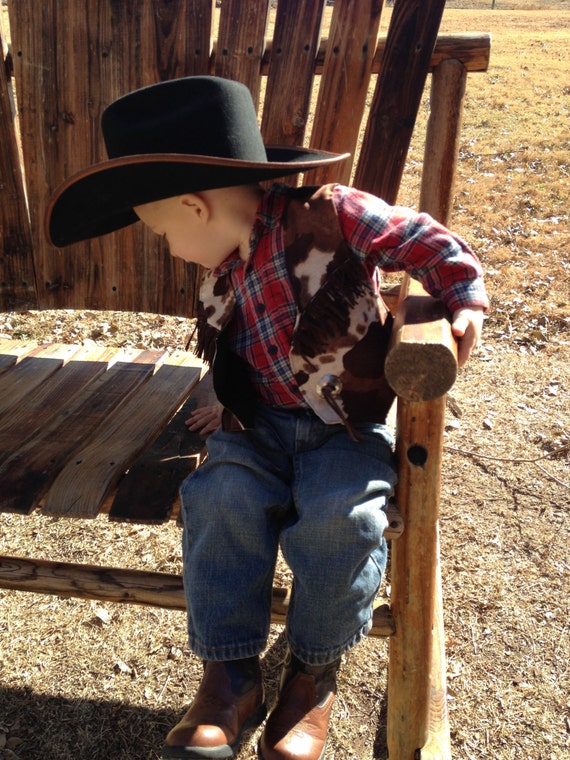 infant baby toddler western vest/ cowboy cowgirl vest