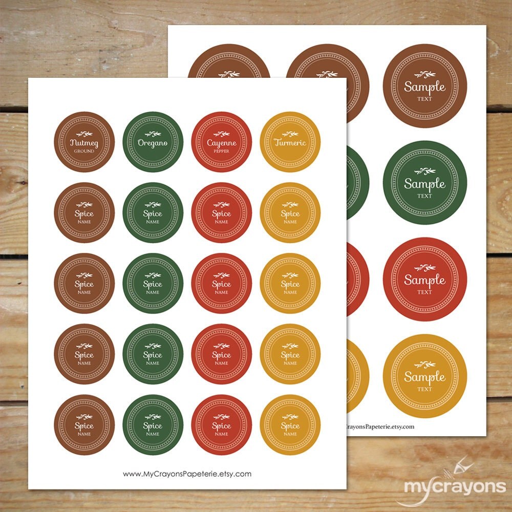 editable spice jar labels diy printable kitchen labels