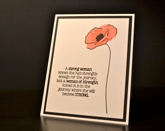 Cancer Encouragement Card, Breast Cancer Encouragement Card, Strength Card