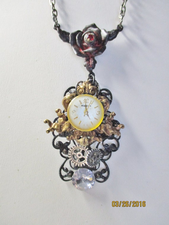 Items similar to Gears of Time Necklace on Etsy
