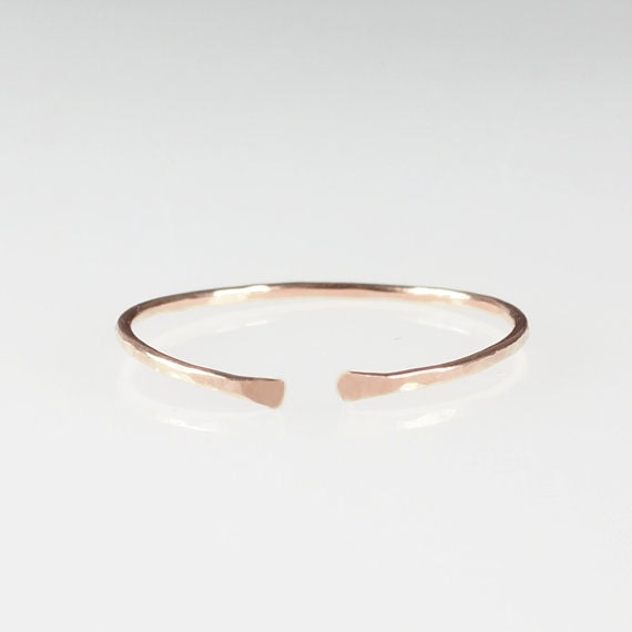 Rose Gold thin band Dainty ring Simple ring Stack ring