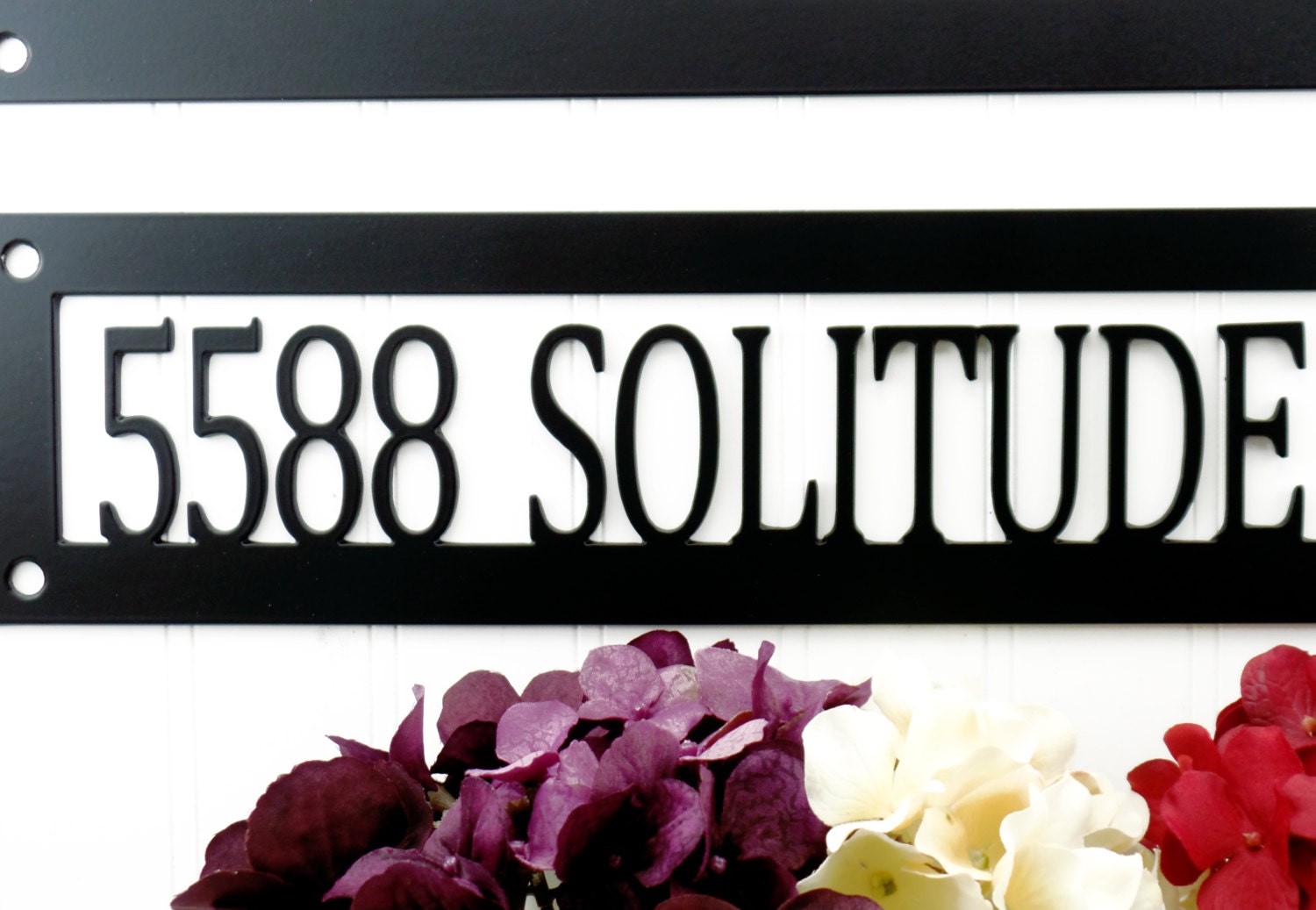 Custom Family Name and Address Metal Signs Black Deer