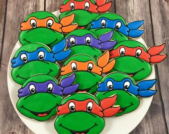 Ninja turtle cookies | Etsy