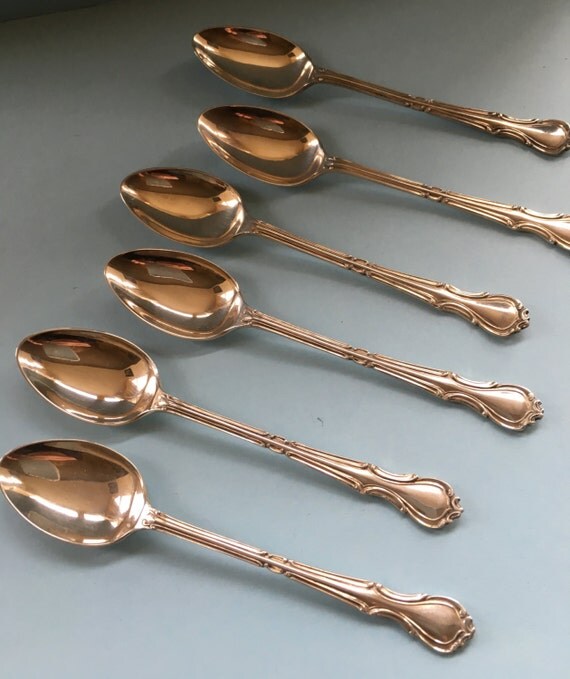 Set 6 antique sterling silver teaspoons 1912. Cased set