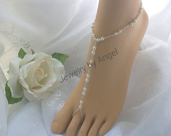 Pearl Bridal Foot Jewelry Barefoot Sandals