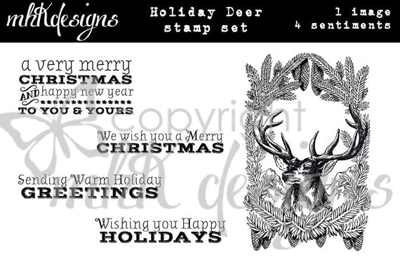 Holiday Deer Digital Stamp Set