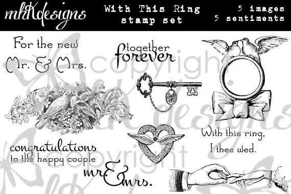 With This Ring Digital Stamp Set