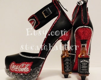 Jack and coke Jack daniels bling platform heels