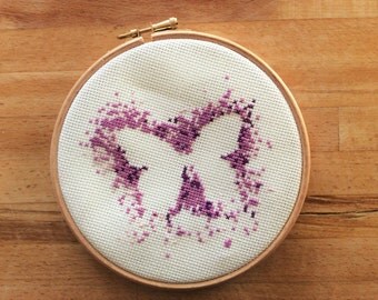 Modern Butterfly Cross Stitch Pattern / Download / Cross Stitch Pattern / Modern Cross Stitch Design / DMC / Butterfly