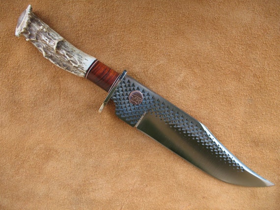 Crown End Bowie Knife with 1935 Indian Head Nickel