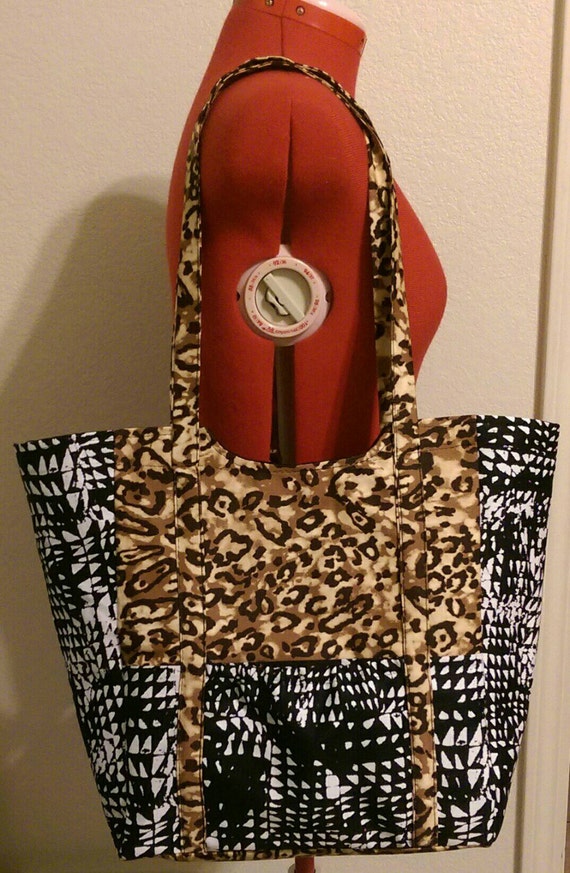 large leopard tote