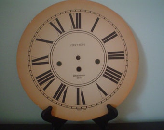 Large Vintage Clock Face Clock Dial - 10 1/2" diameter