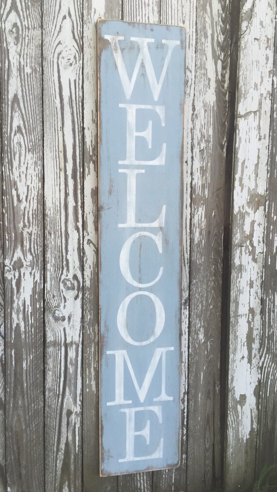 Vertical Sign Entryway Sign Color Options Wood