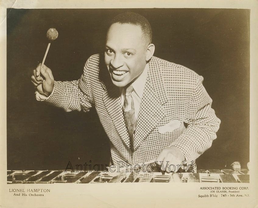 Lionel Hampton jazz vibraphone player pianist antique music