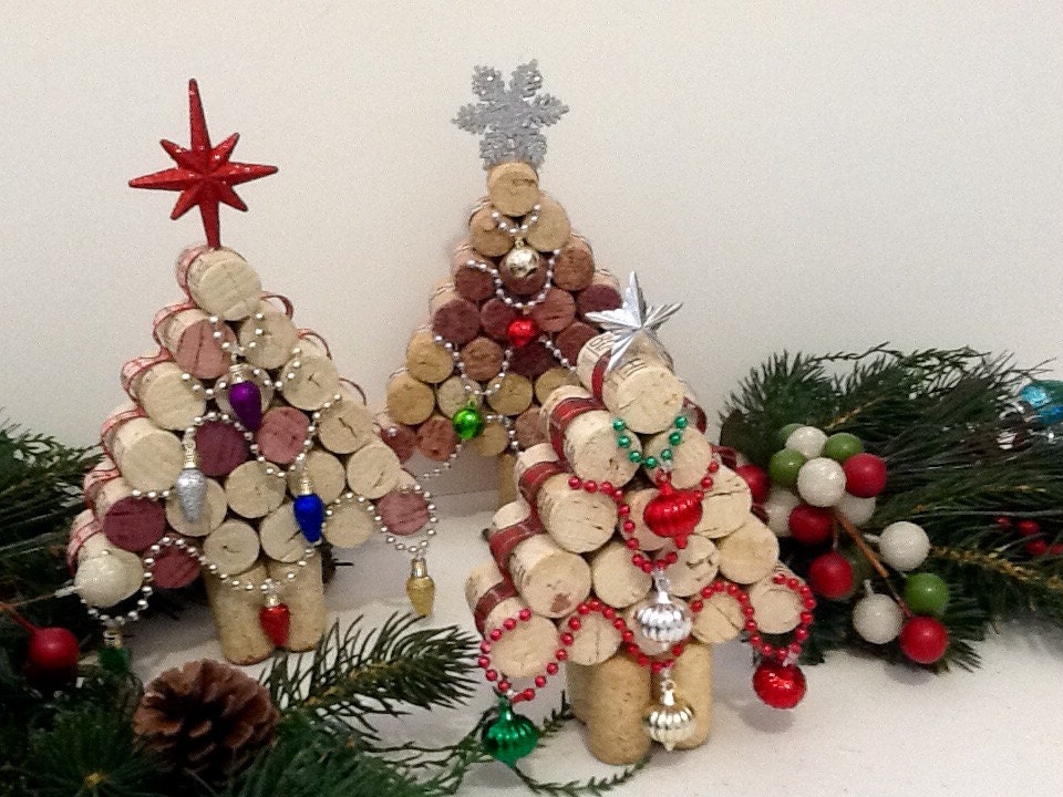 wine cork christmas tree set holiday decorations set of wine cork christmas tree set holiday decorations set of