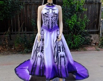Sugar Skull Costume // Dia de los Muertos Bride // Skeleton dress // Halloween Costume // Spanish Dancer // Day of the Dead Dress