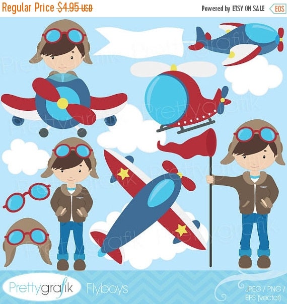 80% OFF SALE airplane pilot clipart commercial use, vector graphics, digital clip art, digital images - CL526 Il_570xn