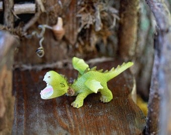 Fairy Garden Dragon roaring Miniature accessories, terrarium supplies, miniature garden accessory cake topper fairy tale garden enchanted