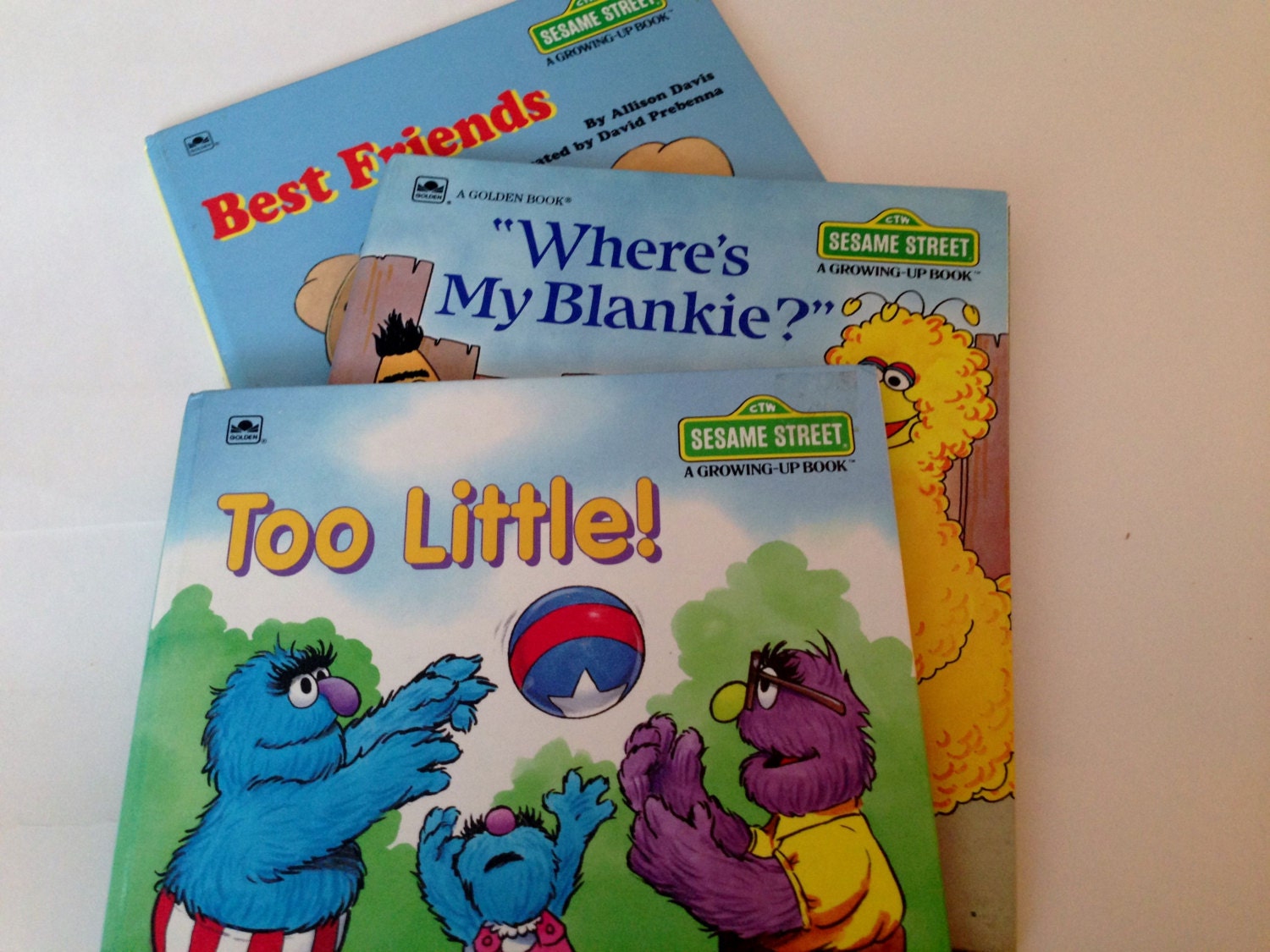 3 Hardback Sesame Street Growing-Up Books Too Little