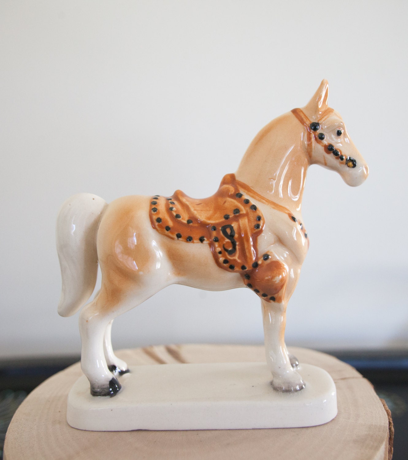 Vintage Mid Century HORSE FIGURINE 50s Porcelain