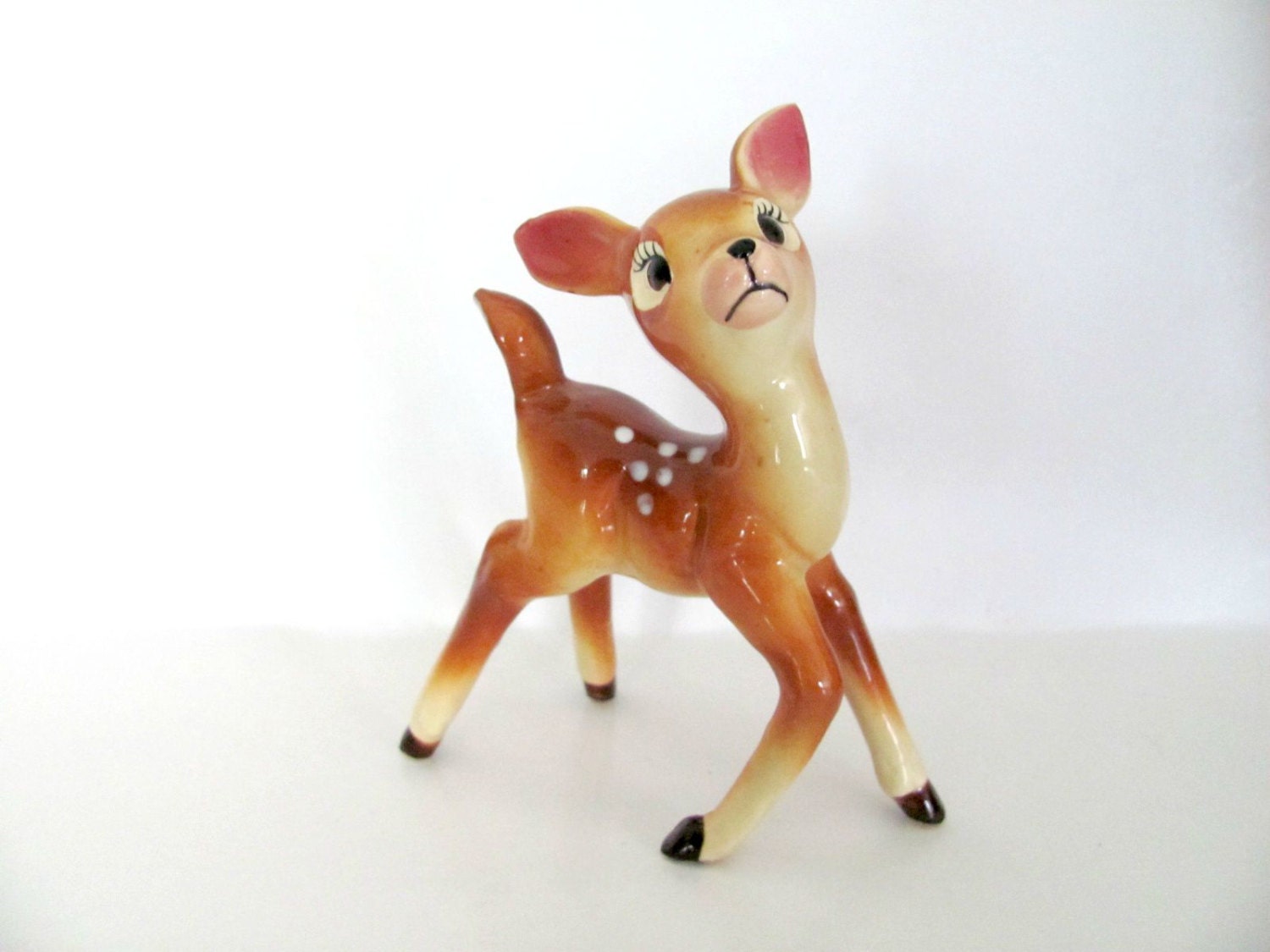 Vintage Deer Figurine 1960's Ceramic Deer Fawn Figurine
