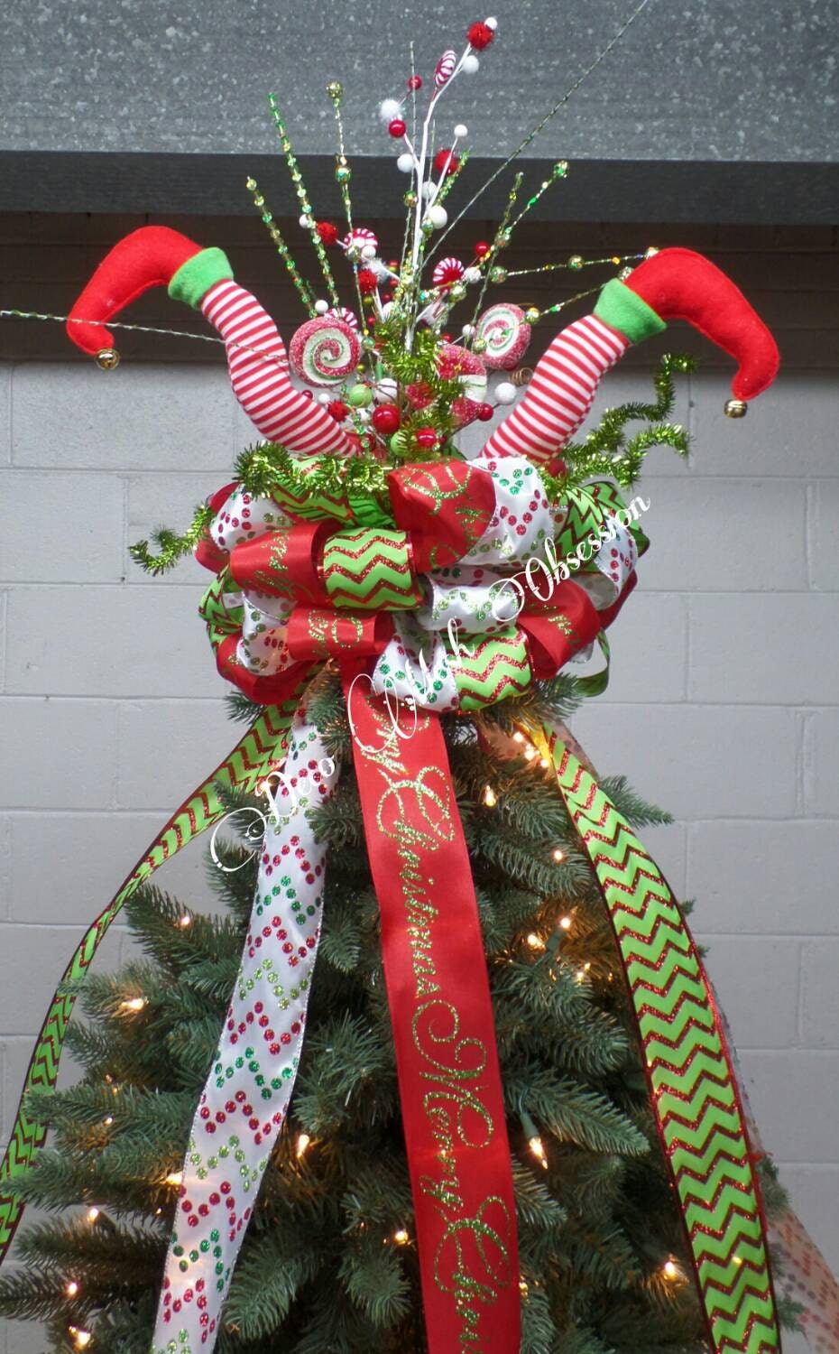 elf legs christmas tree topper ready to ship elf legs christmas tree topper ready to ship