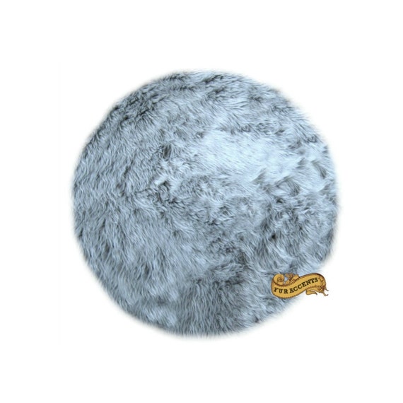 FUR ACCENTS Classic Round Area Rug / Faux Fur / by FurAccents