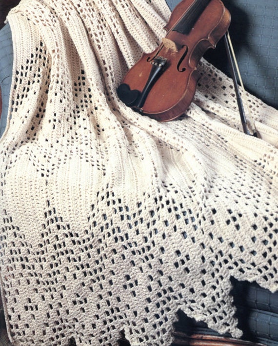 Lacy Victorian Throw Crochet Blanket Pattern