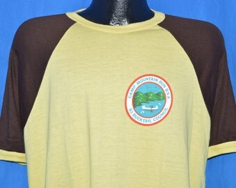 80s Camp Mountain Run Boy Scouts Two Tone t-shirt Large