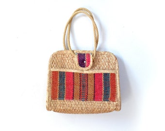 Straw Purse, Straw Bag, Straw Tote Bag, Woven Purse, Woven Bag, Raffia Bag, Raffia Purse, Rattan Bag, Vintage Bag, Boho Bag