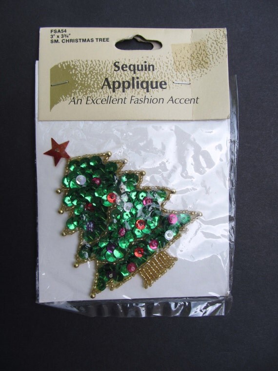 Sequin Applique Christmas Tree Sewing Crafts Craft Supplies