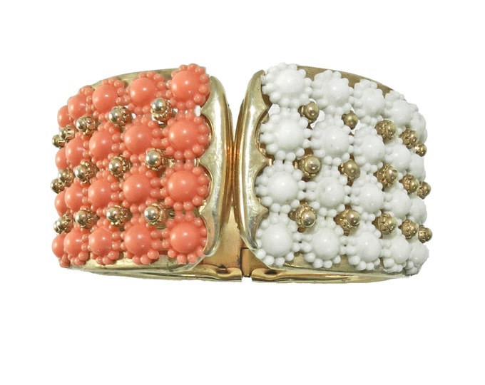 Selro Clamp Bracelet, Selro Faux Coral Bracelet, High Designer Bracelet, Designer Vintage Jewelry, Collectible Jewelry