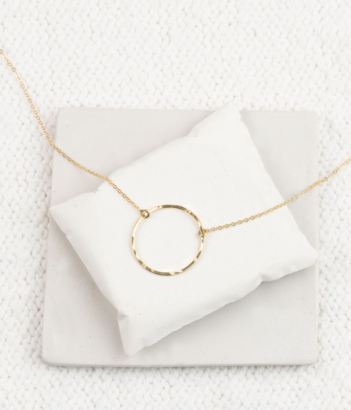 Delicate Circle Necklace 14k Gold Fill or Sterling Silver