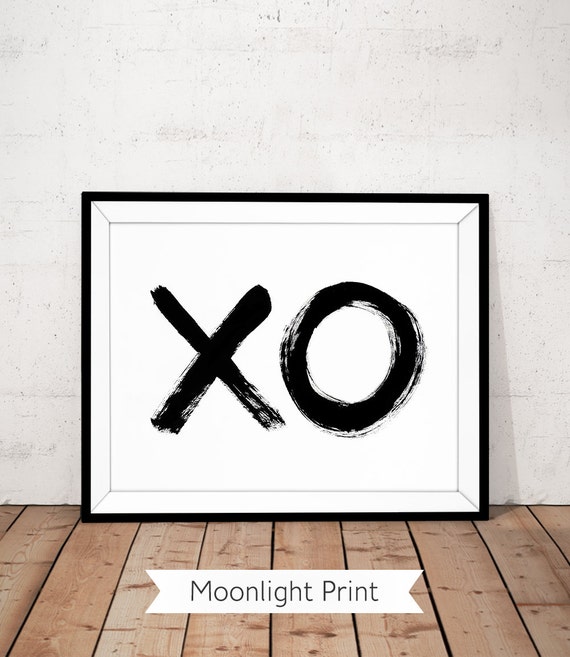 XO Wall Art XOXO Printable Paint Wall Art Brush by MoonlightPrint