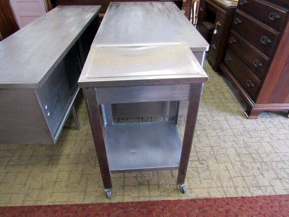 Mid Century Industrial rolling cart