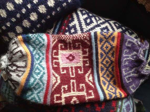 Moroccan design knitted bolster cushion Moroccan by Seaview333