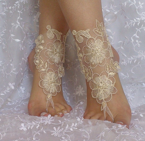 Free ship cappuccino gothic barefoot sandals wedding prom party steampunk bangle beach anklets bangles bridal bride bridesmaid