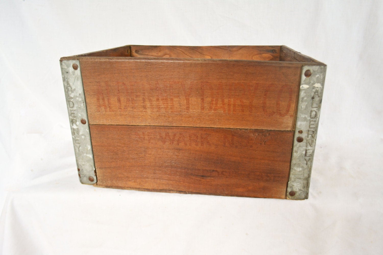 Vintage Milk Crate, Alderney Milk Crate, Rustic Storage, Dairy Farm Milk Carton, 1936 Milk