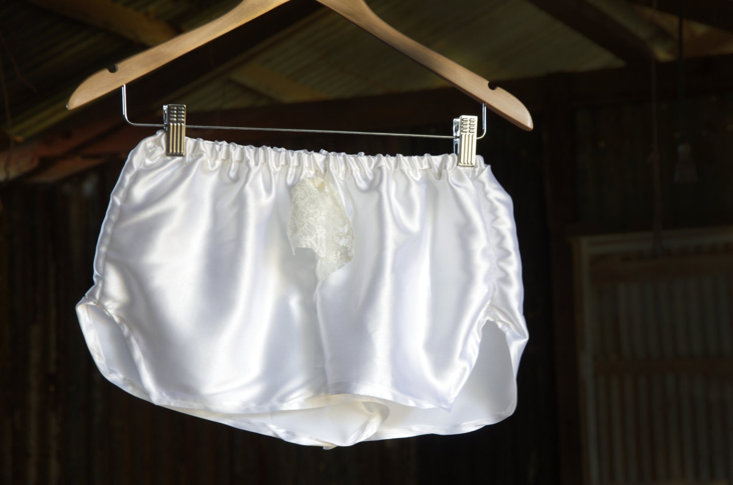 Women's Ivory Satin Silk Sleep Shorts Women's Sleep