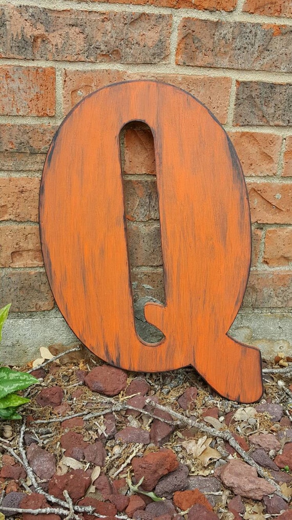 18 inch Rustic Shabby Chic Wood Letter Q Shabby by SouthernMakes