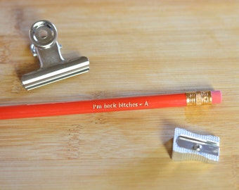 I'm Back Bitches - A. Pretty Little Liars • Set of Hand Foiled Pencils